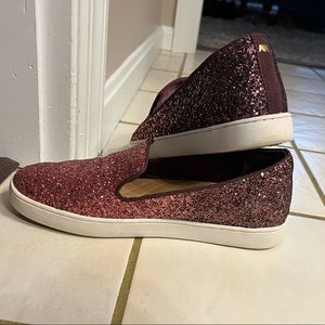 Birdies Swift sneaker in pink glitter 7.5